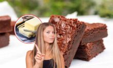 Donna che vieta il burro nei brownies